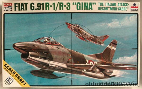 ESCI 1/48 Fiat G-91 R-1/R-3 Gina - Luftwaffe or Italian Air Force - (G-91), SC-4027 plastic model kit